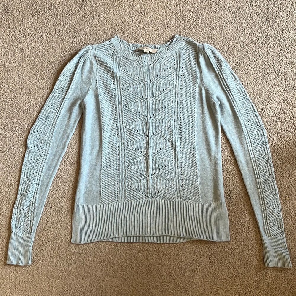 LOFT Pointelle Knit Sweater